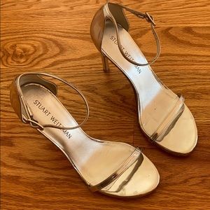 Stuart Weitzman Silver Heels